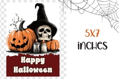 Happy Halloween Greeting Card, Cartoon Halloween Poster Product Image 3