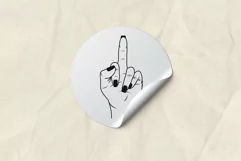 Middle finger with black polish SVG PNG EPS Product Image 3