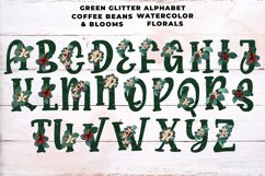 Green Glitter Coffee Floral Alphabet Product Image 3