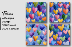 Colorful Hearts Pattern Digital Paper Product Image 3