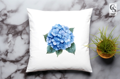 Blue Hydrangea Flower Clipart Sublimation PNG Product Image 3