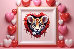 Valentine Broken Heart Animal Clipart, Valentines Couple Product Image 3