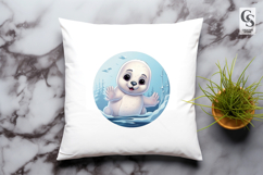 Cute Baby Seal Animal Clipart Sublimation PNG Product Image 3