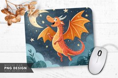 Starry Night Dragon Mouse Pad PNG Design Product Image 1
