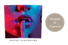 Glossy Lips Tumbler Wrap, Neon Tumbler Sublimation Product Image 3