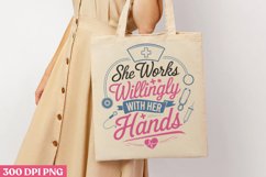 She works willingly with her hands PNG, Nurse Sublimation PN Product Image 3