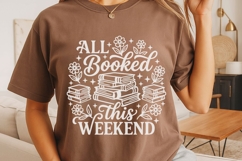All Booked This Weekend Svg, Book Lover Svg, Book Club Svg. Product Image 4