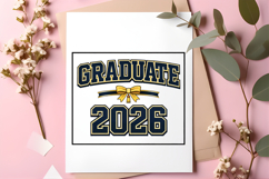 Graduate 2026 PNG Navy and Gold Graduation Product Image 3