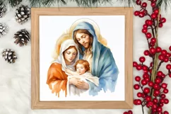 Christmas Nativity Watercolor Clipart, Christmas PNG Product Image 3