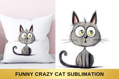 Sarcastic Funny Grumpy Cat, Grey Cat sublimation Product Image 1