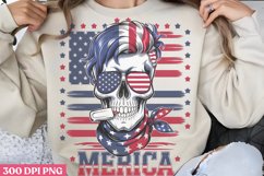 Merica PNG, Funny Skeleton Sublimation PNG Product Image 1