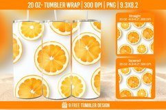 Orange Tumbler Wrap Designs, Sublimation Wrap Product Image 1
