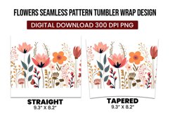 Flower Seamless Pattern Tumbler Warp Design Product Image 3
