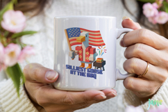 Blocky-Style 4th of July Goose PNG Product Image 4