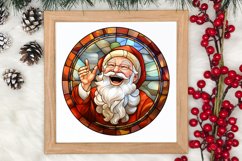 Stained Glass Painting Of Santa Clipart Sublimation Product Image 3