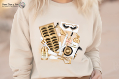 Lash Artist Sublimation PNG White Gold Beauty Design Graphic Product Image 7
