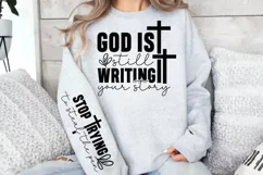 God is still writing your story Sleeve SVG PNG, Product Image 3