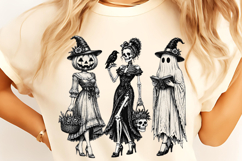 Halloween PNG Spooky Girl Squad, Preppy Halloween PNG, Ghost Product Image 2