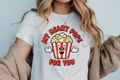 Flaming Popcorn Box Character PNG Sublimation Design Product Image 3