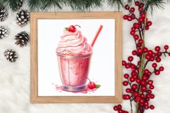 Pink Christmas Coffee Sublimation Clipart, Christmas PNG Product Image 3