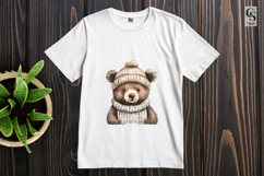 Cute Winter Bear Illustration Clipart Sublimation PNG Product Image 2