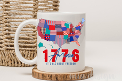 All About Freedom PNG, 1776 USA Map Patriotic Sublimation Product Image 3