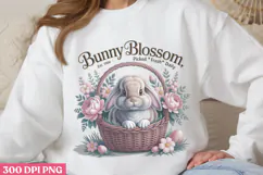 Bunny Blossom PNG, Vintage Easter Rabbit Bunny PNG Product Image 3