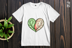 Botanical Leaf Heart Bookmark Sublimation Product Image 2