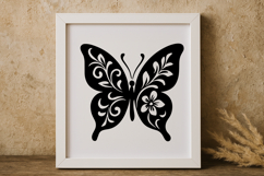 Elegant Floral Butterfly SVG Product Image 1