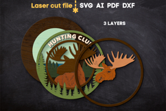 Moose Hunting SVG laser cut files for Glowforge Product Image 3
