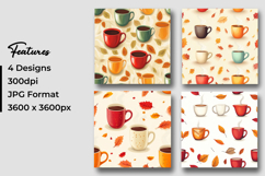 Autumn Coffee Digital Paper Product Image 3
