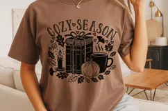 Cozy Season SVG, Pumpkin spice season SVG, Fall Vibes Svg. Product Image 3