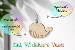 Cat whiskers holder magnet, Vase laser engrave Product Image 1