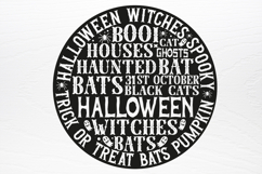 Round Halloween word art SVG Product Image 3
