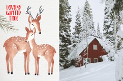Christmas Deer Watercolor clipart Product Image 3