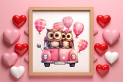 Couple Owl Valentines Day Clipart, Couple Owl Clipart Product Image 3