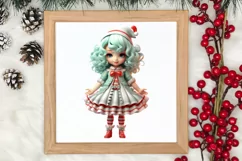 Christmas Little Girl Clipart Sublimation, Christmas PNG Product Image 1