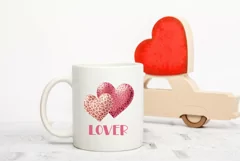 Love Hearts Illustration, Valentine's Day PNG, Lover PNG Product Image 3