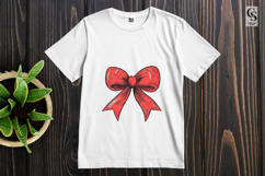 Red Bow with Heart Clipart Sublimation PNG Product Image 2