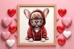Cute Valentine Dog Clipart, Valentines Day Dog Clipart Product Image 3
