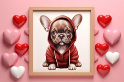 Cute Valentine Dog Clipart, Valentines Day Dog Clipart Product Image 3