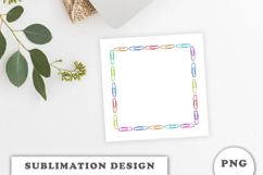 Watercolor Clips School Supplies Frame png Product Image 3
