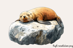 Summer Sea Animals Clipart PNG Product Image 1