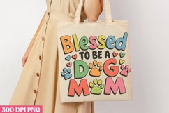 Blessed to be a dog mom PNG, Mothers Day Sublimation PNG Product Image 3