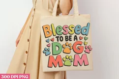 Blessed to be a dog mom PNG, Mothers Day Sublimation PNG Product Image 3