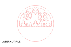 Christmas SVG Laser Cut Sign File Product Image 2