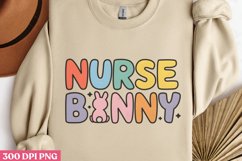 Nurse Bunny PNG, Retro Nurse Easter Sublimation P Product Image 3