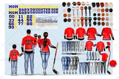 Hockey Family clipart: &quot;HOCKEY CLIPART&quot; Hockey jerseys PNG Product Image 2