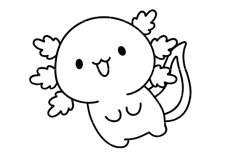 Kawaii Axolotl Clipart Mega Bundle | Cute Salamander SVG PNG Product Image 3