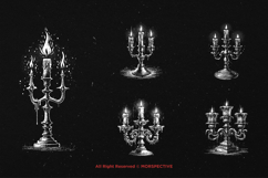 10 Bundle Dark Art Candlestick Light Fire Candle Glow Flame Product Image 5